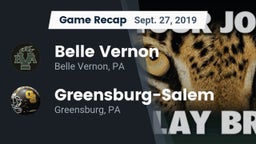 Recap: Belle Vernon  vs. Greensburg-Salem  2019