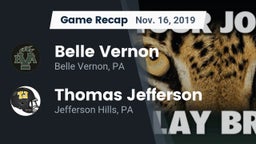 Recap: Belle Vernon  vs. Thomas Jefferson  2019