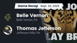 Recap: Belle Vernon  vs. Thomas Jefferson  2020