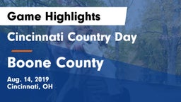 Cincinnati Country Day  vs Boone County  Game Highlights - Aug. 14, 2019