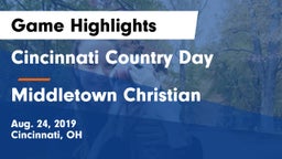 Cincinnati Country Day  vs Middletown Christian  Game Highlights - Aug. 24, 2019