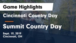 Cincinnati Country Day  vs Summit Country Day Game Highlights - Sept. 19, 2019