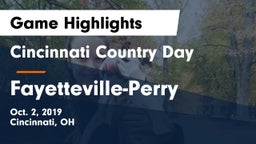 Cincinnati Country Day  vs Fayetteville-Perry Game Highlights - Oct. 2, 2019