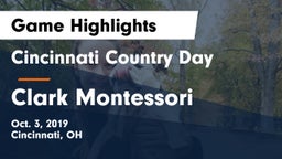 Cincinnati Country Day  vs Clark Montessori Game Highlights - Oct. 3, 2019