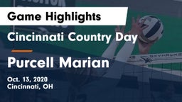 Cincinnati Country Day  vs Purcell Marian  Game Highlights - Oct. 13, 2020
