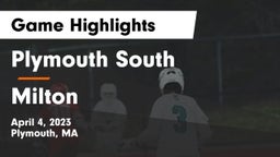 Plymouth South  vs Milton  Game Highlights - April 4, 2023