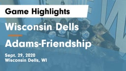 Wisconsin Dells  vs Adams-Friendship  Game Highlights - Sept. 29, 2020
