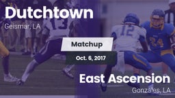 Matchup: Dutchtown vs. East Ascension  2017