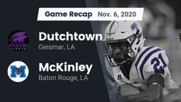 Recap: Dutchtown  vs. McKinley  2020