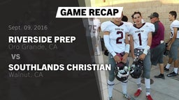 Recap: Riverside Prep  vs. Southlands Christian  2016