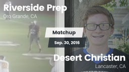 Matchup: Riverside Prep vs. Desert Christian  2016