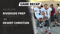 Recap: Riverside Prep  vs. Desert Christian  2016