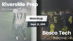 Matchup: Riverside Prep vs. Bosco Tech  2018