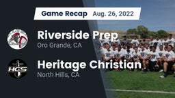 Recap: Riverside Prep  vs. Heritage Christian   2022