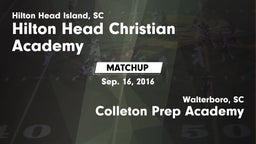 Matchup: Hilton Head Christia vs. Colleton Prep Academy  2016