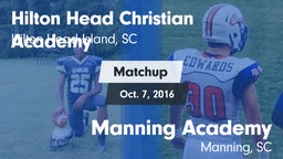 Matchup: Hilton Head Christia vs. Manning Academy  2016