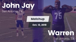 Matchup: John Jay  vs. Warren  2018