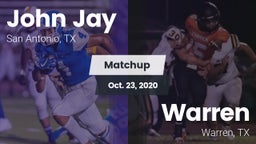 Matchup: John Jay  vs. Warren  2020