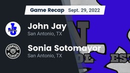 Recap: John Jay  vs. Sonia Sotomayor  2022