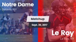 Matchup: Notre Dame vs. Le Roy  2017