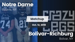 Matchup: Notre Dame vs. Bolivar-Richburg  2018