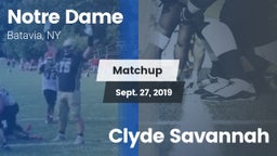 Matchup: Notre Dame vs. Clyde Savannah 2019