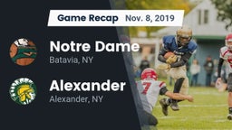Recap: Notre Dame  vs. Alexander  2019
