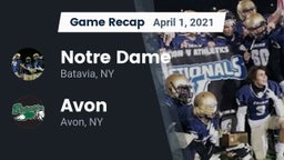 Recap: Notre Dame  vs. Avon  2021