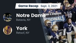 Recap: Notre Dame  vs. York  2021