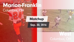 Matchup: Marion-Franklin vs. West  2016