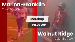 Matchup: Marion-Franklin vs. Walnut Ridge  2017