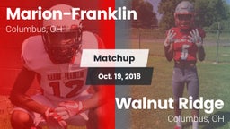 Matchup: Marion-Franklin vs. Walnut Ridge  2018