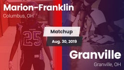 Matchup: Marion-Franklin vs. Granville  2019