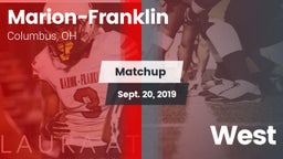 Matchup: Marion-Franklin vs. West  2019