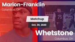 Matchup: Marion-Franklin vs. Whetstone  2020