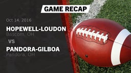 Recap: Hopewell-Loudon  vs. Pandora-Gilboa  2016