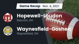 Recap: Hopewell-Loudon  vs. Waynesfield-Goshen  2021
