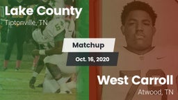 Matchup: Lake County vs. West Carroll  2020