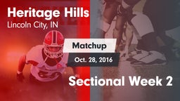 Matchup: Heritage Hills vs. Sectional Week 2 2016