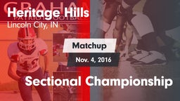 Matchup: Heritage Hills vs. Sectional Championship 2016