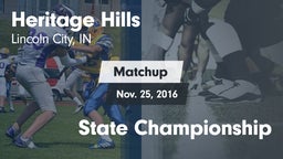 Matchup: Heritage Hills vs. State Championship 2016