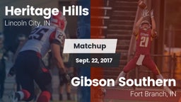Matchup: Heritage Hills vs. Gibson Southern  2017