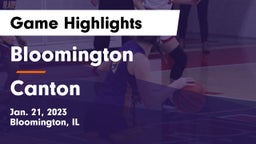 Bloomington  vs Canton  Game Highlights - Jan. 21, 2023