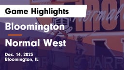 Bloomington  vs Normal West  Game Highlights - Dec. 14, 2023