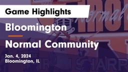 Bloomington  vs Normal Community  Game Highlights - Jan. 4, 2024