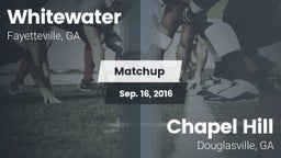 Matchup: Whitewater vs. Chapel Hill  2016