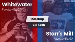 Matchup: Whitewater vs. Starr's Mill  2016