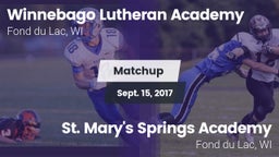 Matchup: Winnebago Lutheran A vs. St. Mary's Springs Academy  2017