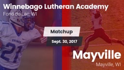 Matchup: Winnebago Lutheran A vs. Mayville  2017