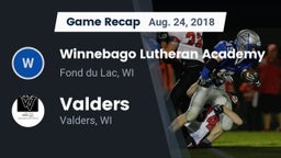 Recap: Winnebago Lutheran Academy  vs. Valders  2018